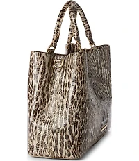 BRAHMIN Denise Melbourne Collection Ocelot Animal Print Satchel Bag
