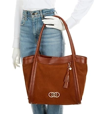 BRAHMIN Deveron Collection Bailee Sparkling Cider Slouchy Tote Bag