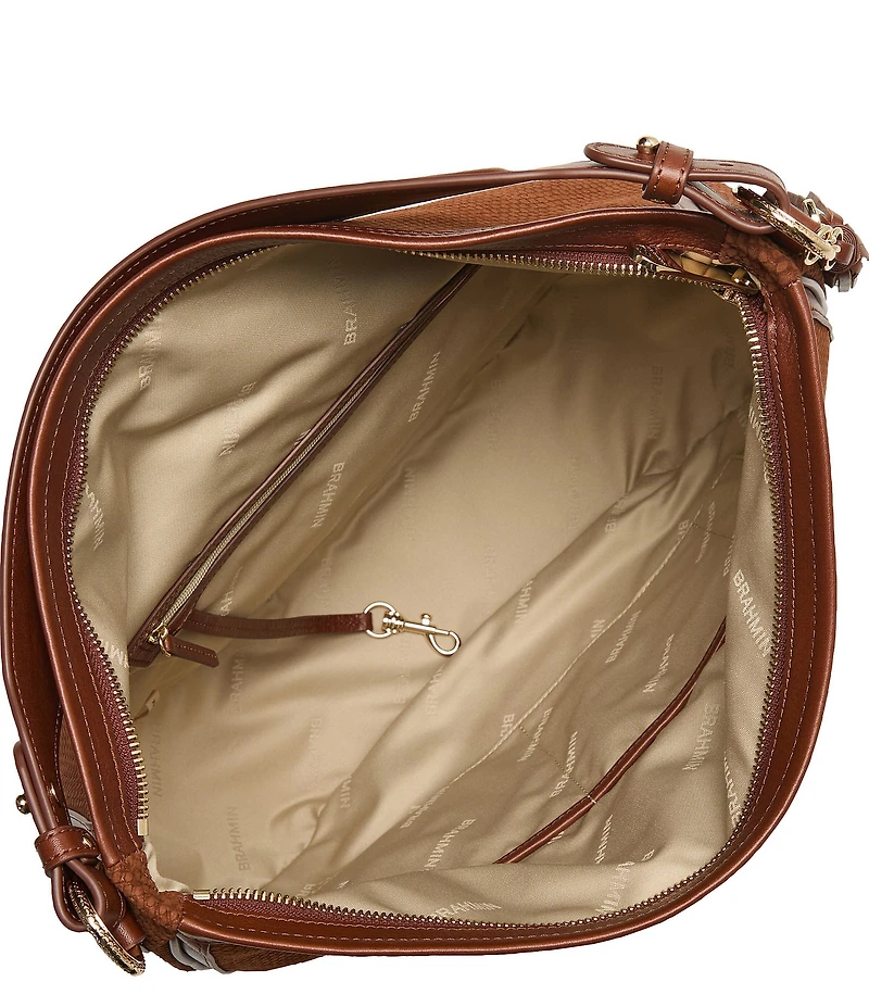 BRAHMIN Deveron Collection Kathleen Sparkling Cider Slouchy Hobo Shoulder Bag