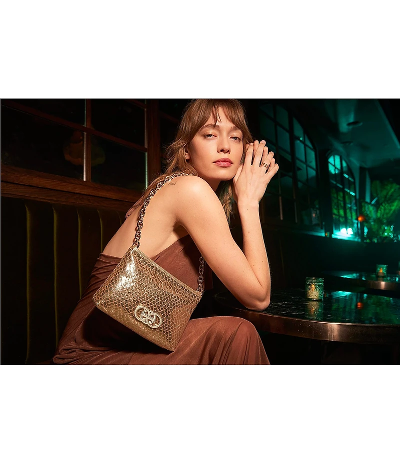 BRAHMIN Donegal Collection Gold Lorelei Shoulder Bag