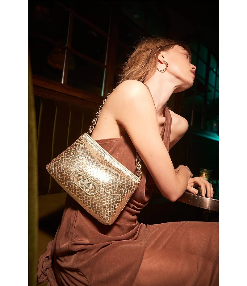 BRAHMIN Donegal Collection Gold Lorelei Shoulder Bag