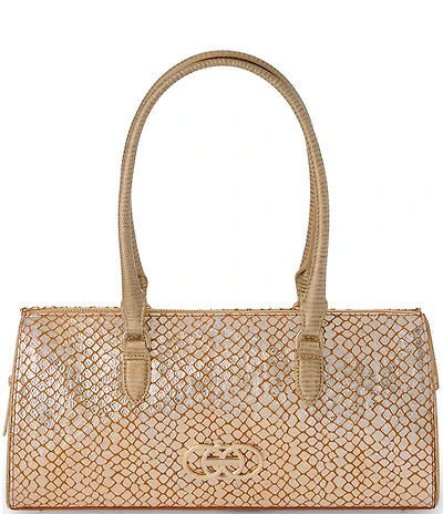 BRAHMIN Donegal Collection Gold Sophia Satchel Bag