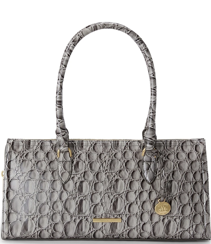 BRAHMIN Dove Vanderbilt Collection Sophia East West Satchel Bag