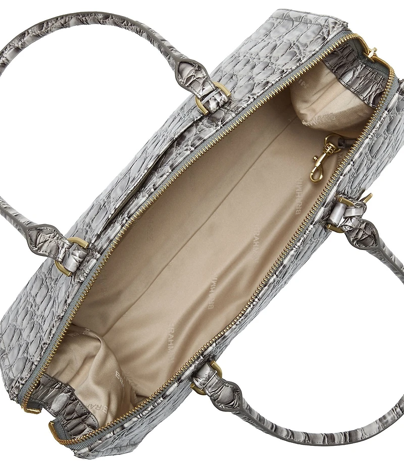 BRAHMIN Dove Vanderbilt Collection Sophia East West Satchel Bag
