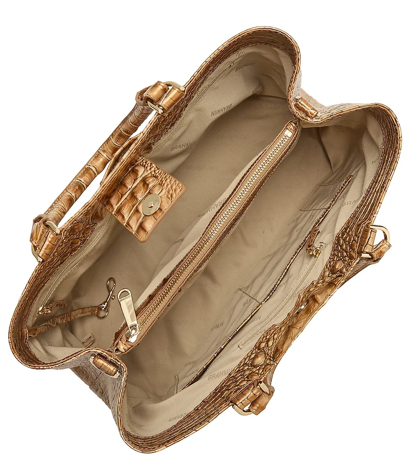 BRAHMIN Driftwood Melbourne Collection Denise Carryall Satchel Bag