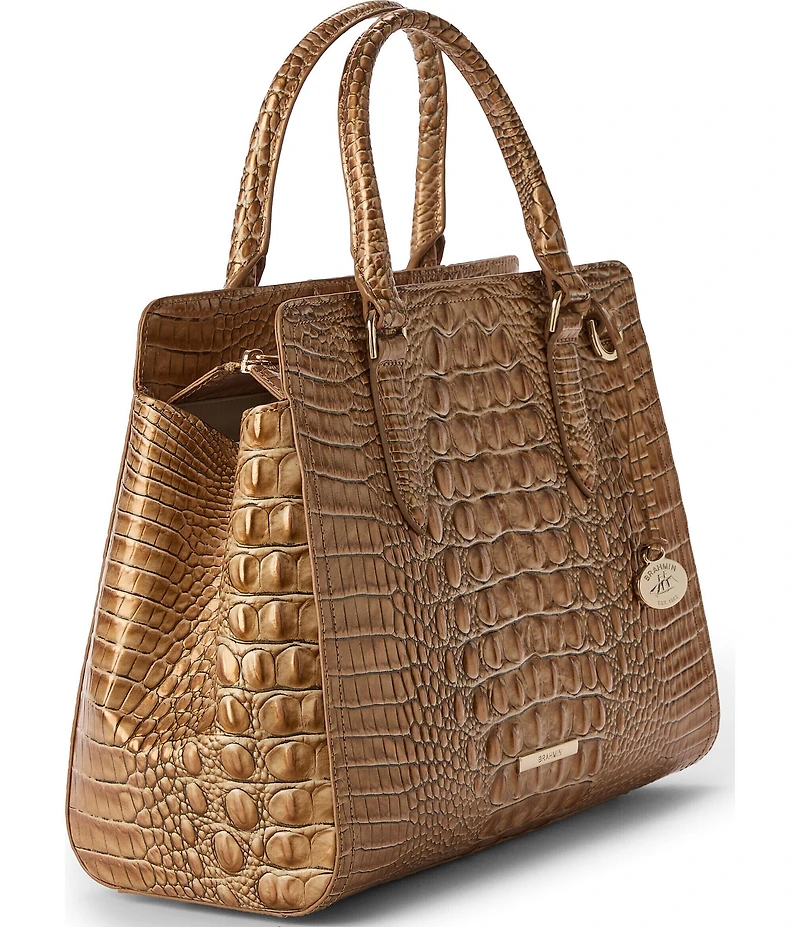 BRAHMIN Driftwood Melbourne Collection Small Finley Satchel Bag