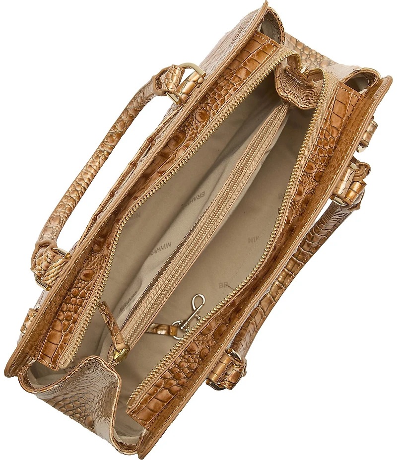 BRAHMIN Driftwood Melbourne Collection Small Finley Satchel Bag