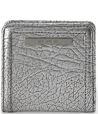BRAHMIN Duchess Collection Silver Metallic Jane Mini Bifold Wallet