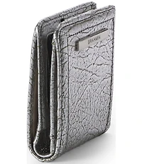 BRAHMIN Duchess Collection Silver Metallic Jane Mini Bifold Wallet