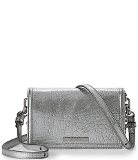 BRAHMIN Duchess Collection Silver Metallic Minuette Crossbody Bag