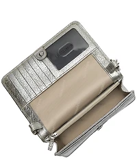 BRAHMIN Duchess Collection Silver Metallic Minuette Crossbody Bag