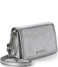 BRAHMIN Duchess Collection Silver Metallic Minuette Crossbody Bag