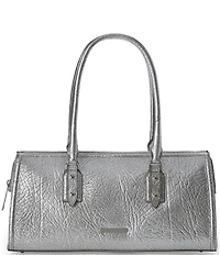 BRAHMIN Duchess Collection Silver Metallic Sophia Satchel Bag