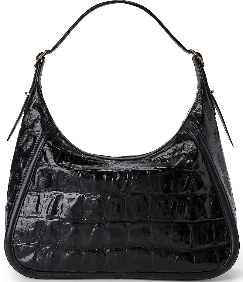 BRAHMIN Edie Black Castle View Shoulder Bag