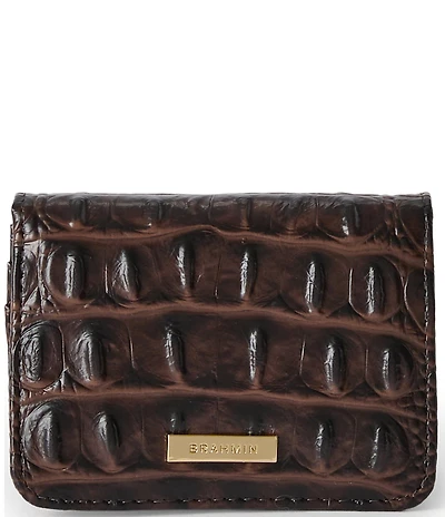 BRAHMIN Espresso Natrona Collection Clementine Small Wallet