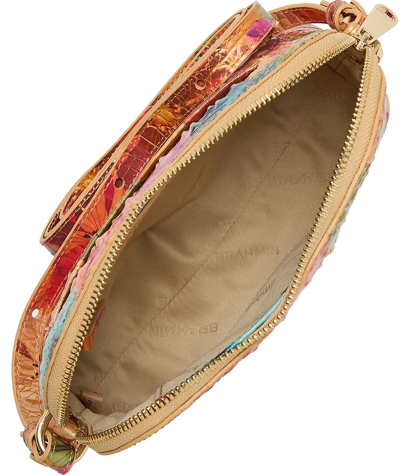 BRAHMIN Florita Melbourne Collection Amal Floral Crossbody Bag