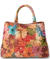 BRAHMIN Florita Melbourne Collection Small Denise Top Handle Satchel Bag