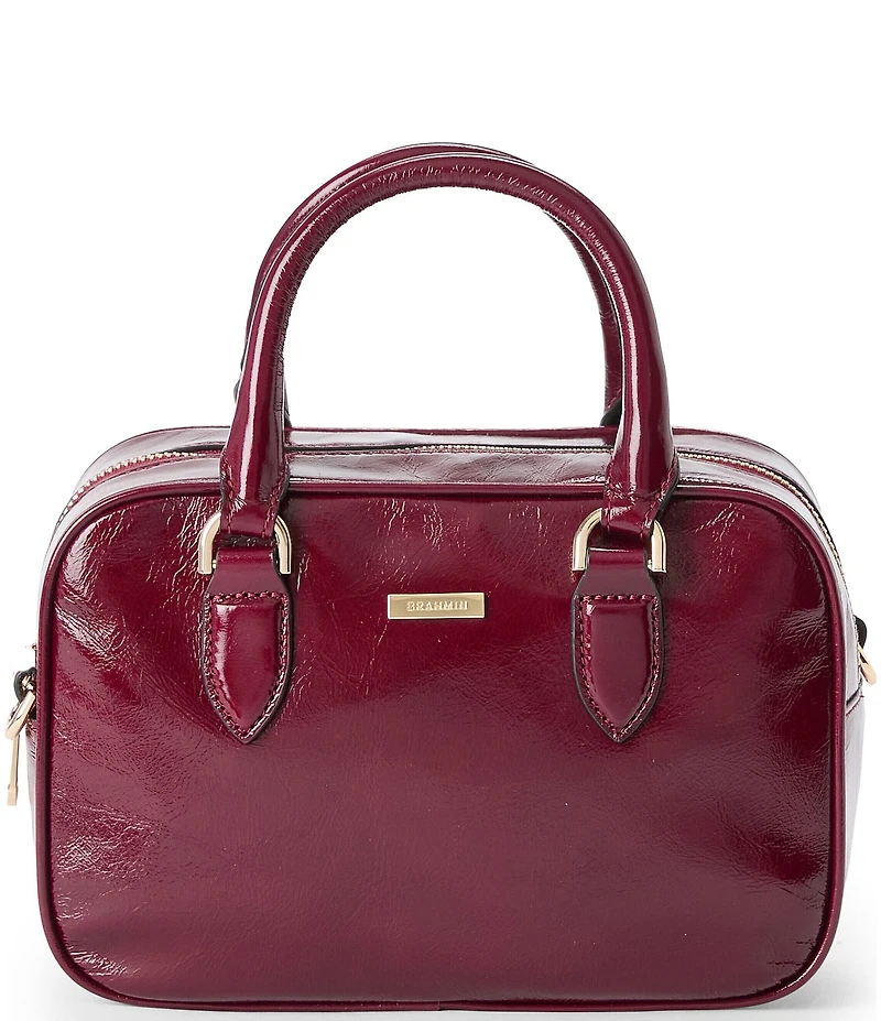 BRAHMIN Galloway Collection Cherry Lacquer Mara Satchel Bag