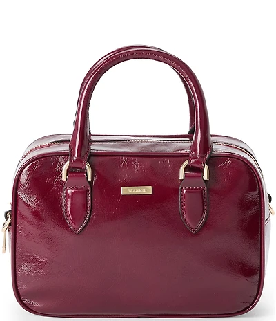 BRAHMIN Galloway Collection Cherry Lacquer Mara Satchel Bag