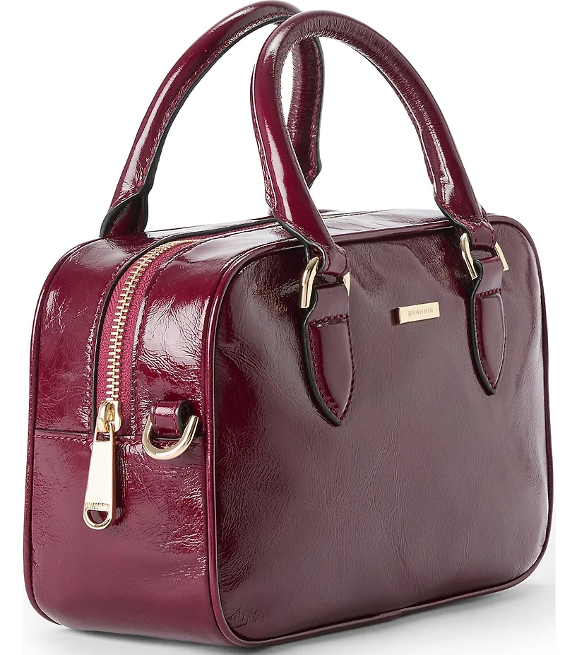 BRAHMIN Galloway Collection Cherry Lacquer Mara Satchel Bag