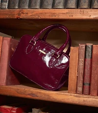 BRAHMIN Galloway Collection Cherry Lacquer Mara Satchel Bag