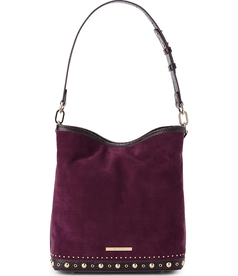 BRAHMIN Glasgow Collection Heroic Purple Celina Bucket Bag