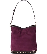 BRAHMIN Glasgow Collection Heroic Purple Celina Bucket Bag