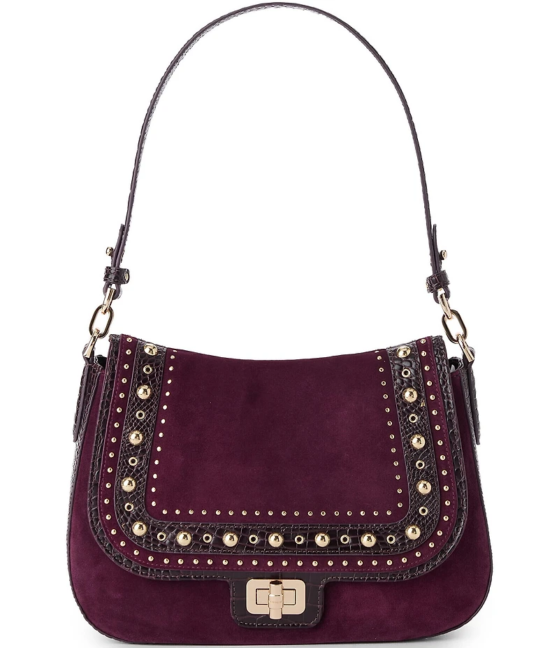 BRAHMIN Glasgow Collection Heroic Purple Kristin Shoulder Bag