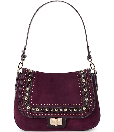 BRAHMIN Glasgow Collection Heroic Purple Kristin Shoulder Bag
