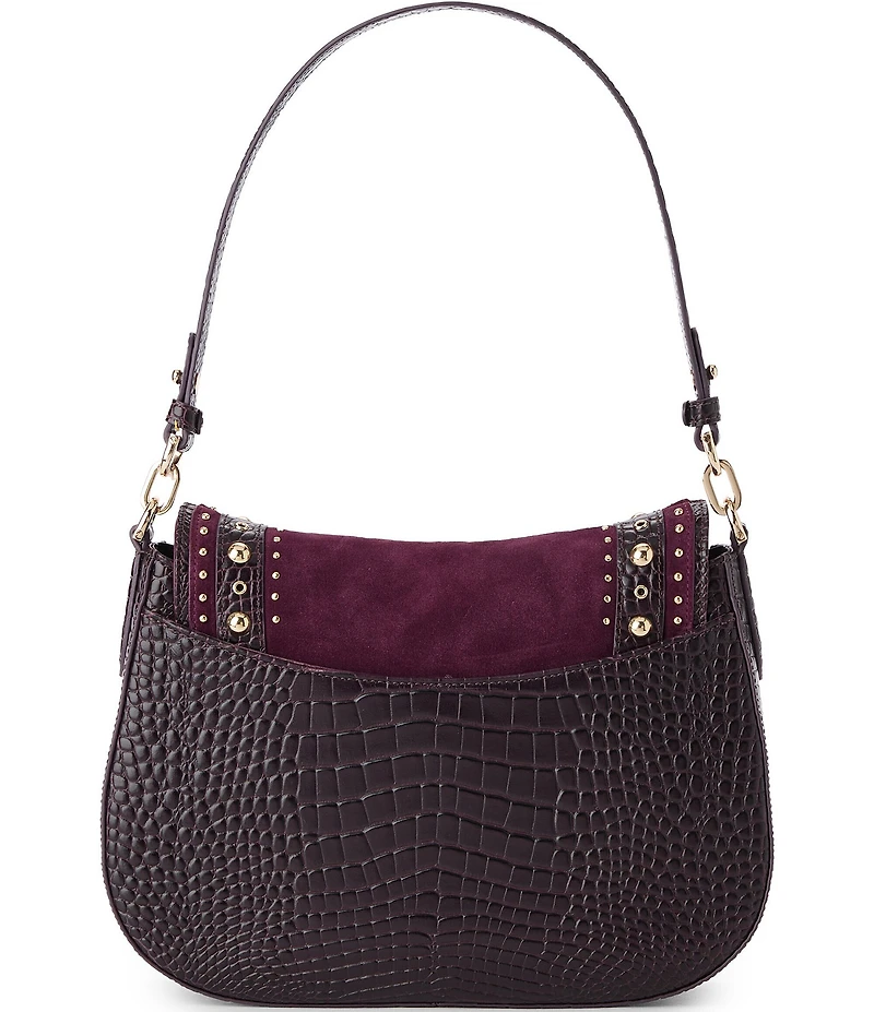BRAHMIN Glasgow Collection Heroic Purple Kristin Shoulder Bag