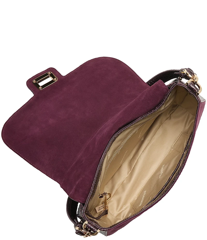 BRAHMIN Glasgow Collection Heroic Purple Kristin Shoulder Bag