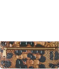 BRAHMIN Golden Lynx Animal Print Melbourne Collection Ady Bifold Wallet