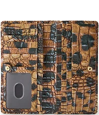 BRAHMIN Golden Lynx Animal Print Melbourne Collection Ady Bifold Wallet