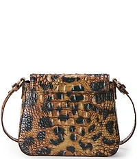 BRAHMIN Golden Lynx Animal Print Melbourne Collection Gianna Crossbody Bag