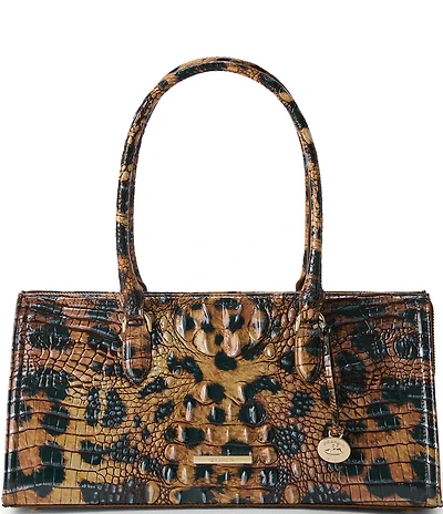 Brahmin Golden Lynx Animal Print Melbourne Collection Sophia Satchel Bag