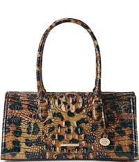 Brahmin Golden Lynx Animal Print Melbourne Collection Sophia Satchel Bag