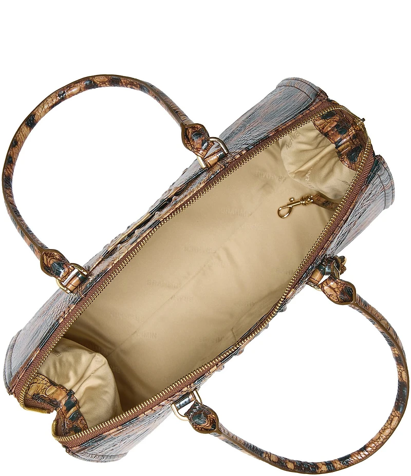 Brahmin Golden Lynx Animal Print Melbourne Collection Sophia Satchel Bag