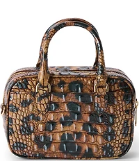 BRAHMIN Golden Lynx Melbourne Collection Mara Satchel Bag