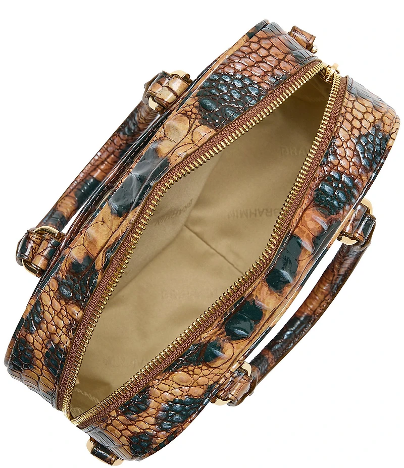 BRAHMIN Golden Lynx Melbourne Collection Mara Satchel Bag