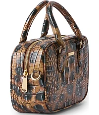 BRAHMIN Golden Lynx Melbourne Collection Mara Satchel Bag