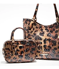 BRAHMIN Golden Lynx Melbourne Collection Mara Satchel Bag