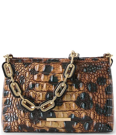 Brahmin Golden Lynx Melbourne Collection Mod Lorelei Zip-Top Shoulder Bag