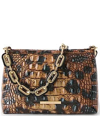 BRAHMIN Golden Lynx Animal Print Melbourne Collection Mod Lorelei Shoulder Bag