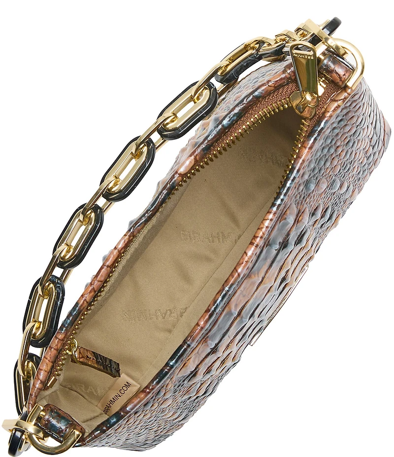 BRAHMIN Golden Lynx Animal Print Melbourne Collection Mod Lorelei Shoulder Bag