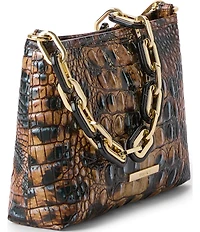 BRAHMIN Golden Lynx Animal Print Melbourne Collection Mod Lorelei Shoulder Bag