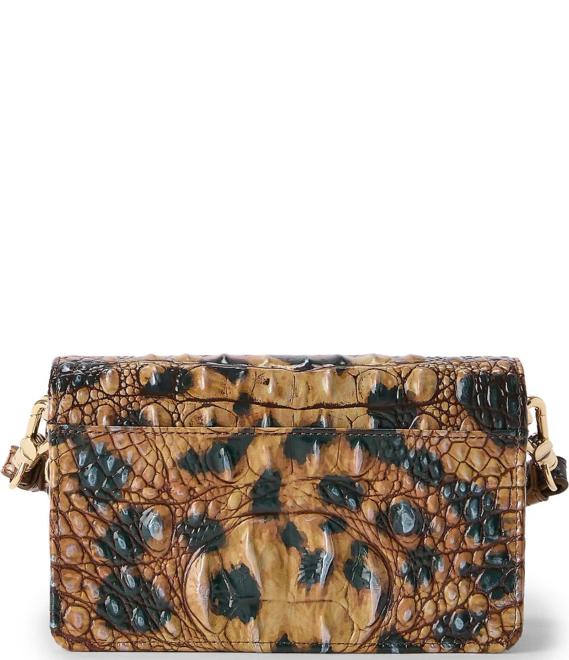 BRAHMIN Golden Lynx Animal Print Minuette Crossbody Bag