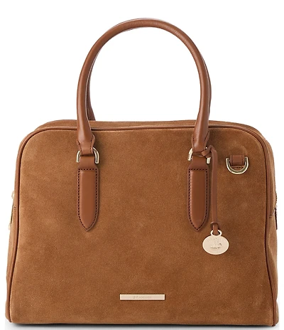 BRAHMIN Grassland Collection Marissa Suede Satchel Bag