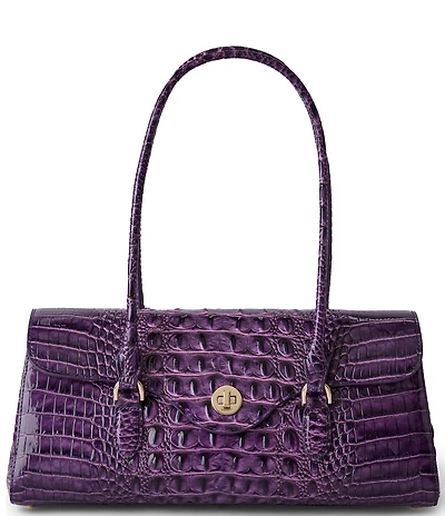 BRAHMIN Heroic Purple Dayan Satchel Bag