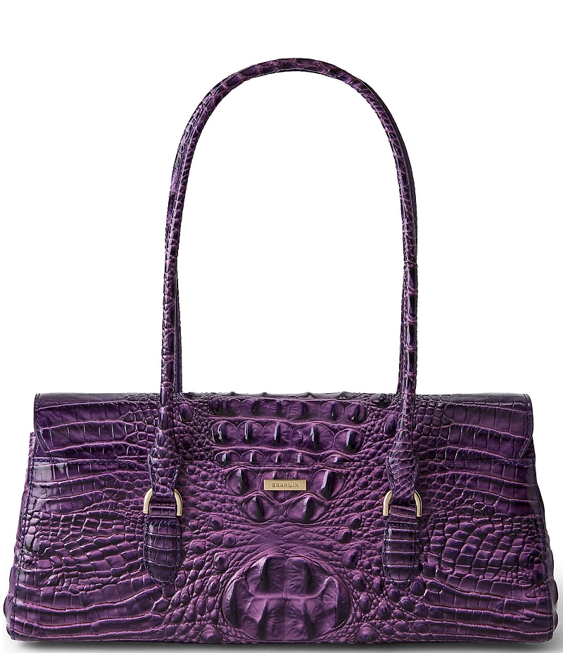 BRAHMIN Heroic Purple Dayan Satchel Bag