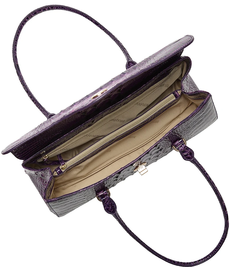 BRAHMIN Heroic Purple Dayan Satchel Bag